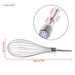 Electric Egg Beater Accessories Frother Mixer Whisk Stainless Steel