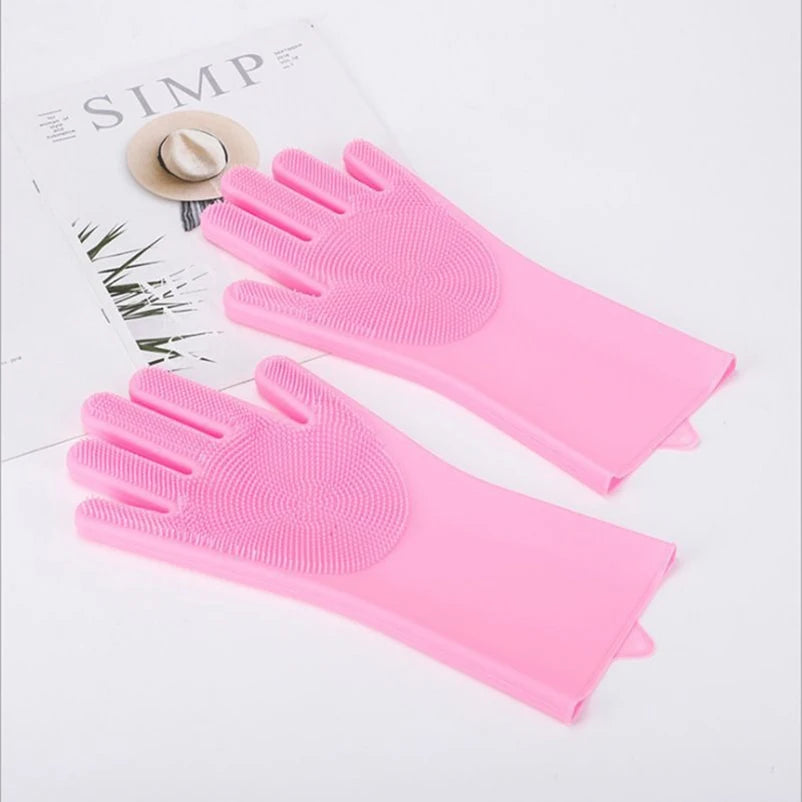 Pet cat bath accessories Scrub brush Teddy silicone bath gloves