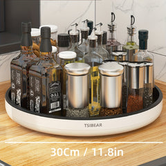 1pc 360° Rotating Kitchen Organizer - Multifunctional Storage for