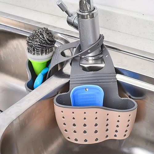 1pc Kitchen Sink Drain Basket - Multi-Functional Hanging Rack for