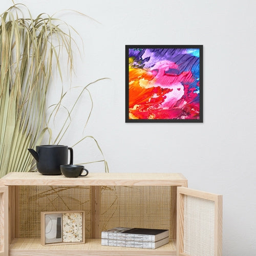 Rainbow Waves Framed poster