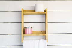 Hanging Shelf with Towel Bar