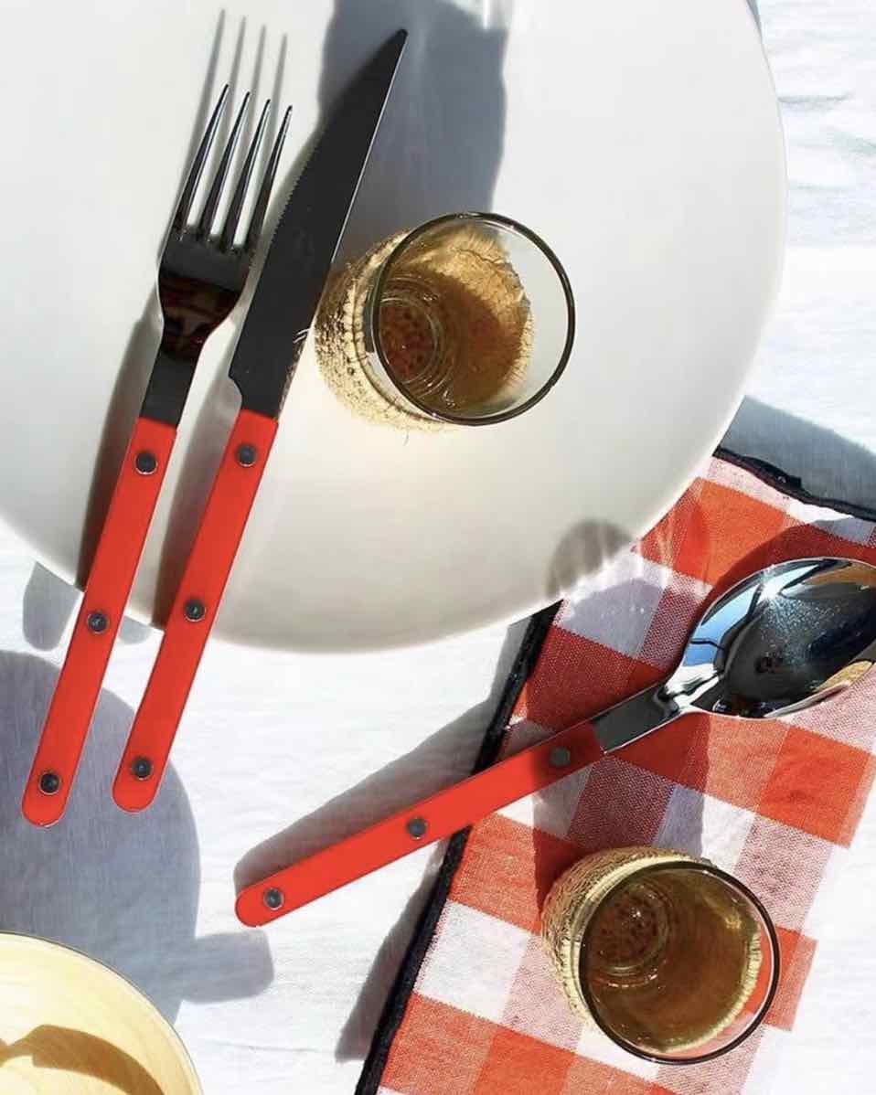 Set Of 10 Pcs French Dopamine Flatware - Bistrot Style Cutlery