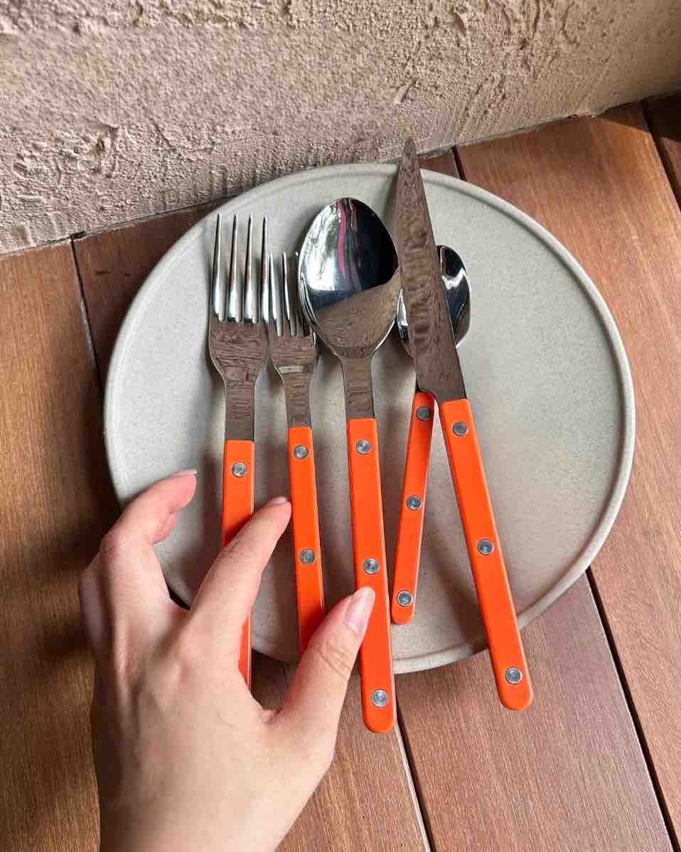 Set Of 10 Pcs French Dopamine Flatware - Bistrot Style Cutlery